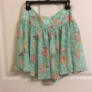 GAP breezy green floral skirt, 6